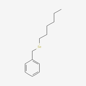 molecular formula C13H20Se B14298655 Benzene, [(hexylseleno)methyl]- CAS No. 124946-51-6