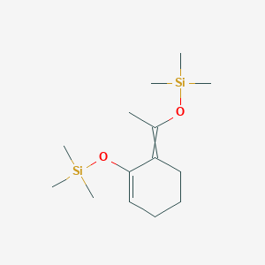 molecular formula C14H28O2Si2 B14298674 Trimethyl(1-{2-[(trimethylsilyl)oxy]cyclohex-2-en-1-ylidene}ethoxy)silane CAS No. 112518-37-3