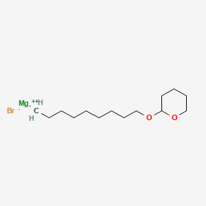 molecular formula C14H27BrMgO2 B14298692 Magnesium, bromo[9-[(tetrahydro-2H-pyran-2-yl)oxy]nonyl]- CAS No. 116137-78-1