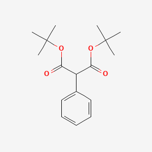 molecular formula C17H24O4 B14298698 Propanedioic acid, phenyl-, bis(1,1-dimethylethyl) ester CAS No. 113279-72-4