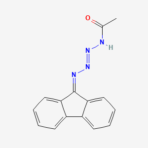 N-[(E)-(fluoren-9-ylideneamino)diazenyl]acetamide