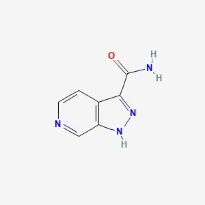 molecular formula C7H6N4O B1429875 1H-吡唑并[3,4-c]吡啶-3-甲酰胺 CAS No. 1427502-31-5