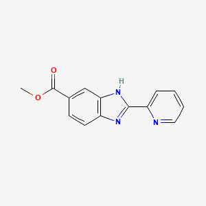 molecular formula C14H11N3O2 B1429877 methyl 2-(2-pyridinyl)-1H-benzimidazole-5-carboxylate CAS No. 864274-78-2