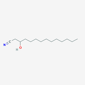 molecular formula C14H27NO B14298787 3-Hydroxytetradecanenitrile CAS No. 113576-56-0