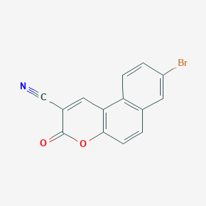 molecular formula C14H6BrNO2 B14298789 8-Bromo-3-oxo-3H-naphtho[2,1-b]pyran-2-carbonitrile CAS No. 114039-33-7