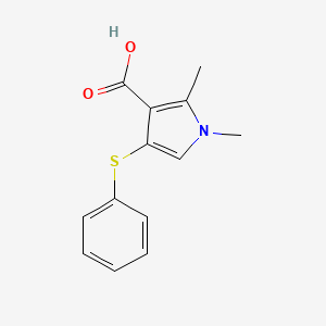 1,2-Dimethyl-4-(phenylsulfanyl)-1H-pyrrole-3-carboxylic acid