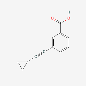 molecular formula C12H10O2 B1429883 3-(环丙基乙炔基)苯甲酸 CAS No. 878742-31-5