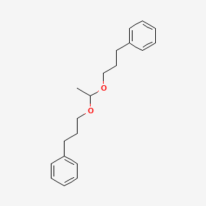 molecular formula C20H26O2 B14298841 1,1'-[Ethane-1,1-diylbis(oxypropane-3,1-diyl)]dibenzene CAS No. 113011-60-2