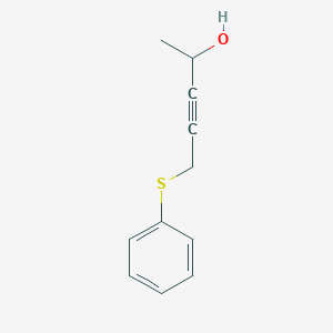 molecular formula C11H12OS B14298851 3-Pentyn-2-ol, 5-(phenylthio)- CAS No. 122663-76-7