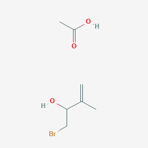 Acetic acid;1-bromo-3-methylbut-3-en-2-ol