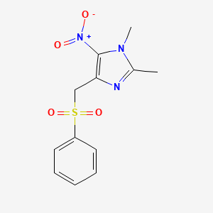 4-[(Benzenesulfonyl)methyl]-1,2-dimethyl-5-nitro-1H-imidazole