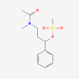 molecular formula C13H19NO4S B14298957 3-[Acetyl(methyl)amino]-1-phenylpropyl methanesulfonate CAS No. 114414-00-5