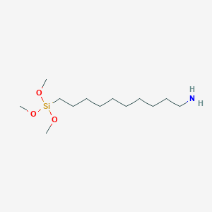 molecular formula C13H31NO3Si B14298961 10-(Trimethoxysilyl)decan-1-amine CAS No. 120183-15-5