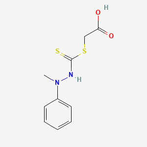 [(2-Methyl-2-phenylhydrazinecarbothioyl)sulfanyl]acetic acid