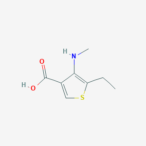 molecular formula C8H11NO2S B14298992 5-Ethyl-4-(methylamino)thiophene-3-carboxylic acid CAS No. 113165-35-8