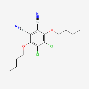 molecular formula C16H18Cl2N2O2 B14298995 1,2-Benzenedicarbonitrile, 3,6-dibutoxy-4,5-dichloro- CAS No. 116453-92-0