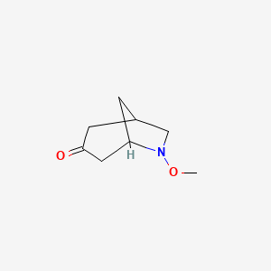 molecular formula C8H13NO2 B14298999 6-Methoxy-6-azabicyclo[3.2.1]octan-3-one CAS No. 113577-72-3