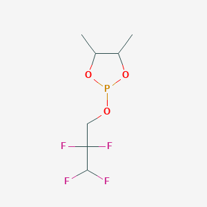 molecular formula C7H11F4O3P B14299006 4,5-Dimethyl-2-(2,2,3,3-tetrafluoropropoxy)-1,3,2-dioxaphospholane CAS No. 115044-88-7