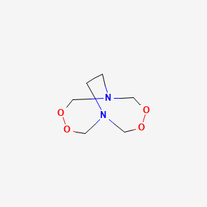 molecular formula C6H12N2O4 B14299039 3,4,8,9-Tetraoxa-1,6-diazabicyclo[4.4.2]dodecane CAS No. 112204-35-0