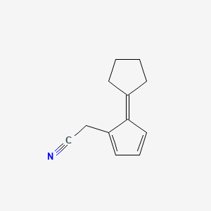 2-(5-Cyclopentylidenecyclopenta-1,3-dien-1-yl)acetonitrile