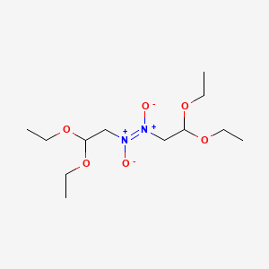 molecular formula C12H26N2O6 B14299086 (E)-2,2-diethoxyethyl-[2,2-diethoxyethyl(oxido)azaniumylidene]-oxidoazanium 