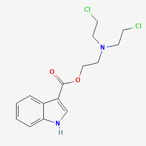 molecular formula C15H18Cl2N2O2 B14299093 2-[Bis(2-chloroethyl)amino]ethyl 1H-indole-3-carboxylate CAS No. 116058-19-6