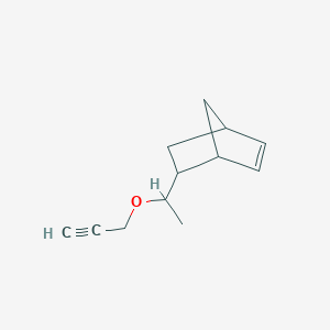 molecular formula C12H16O B14299144 5-{1-[(Prop-2-yn-1-yl)oxy]ethyl}bicyclo[2.2.1]hept-2-ene CAS No. 114640-63-0