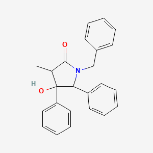 molecular formula C24H23NO2 B14299155 1-Benzyl-4-hydroxy-3-methyl-4,5-diphenylpyrrolidin-2-one CAS No. 112500-32-0