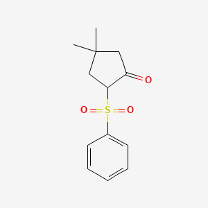 2-(Benzenesulfonyl)-4,4-dimethylcyclopentan-1-one