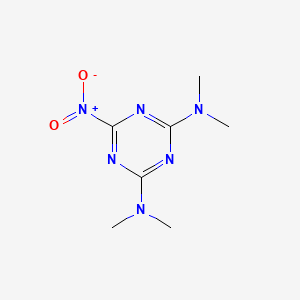 molecular formula C7H12N6O2 B14299185 1,3,5-Triazine-2,4-diamine, N,N,N',N'-tetramethyl-6-nitro- CAS No. 112629-59-1