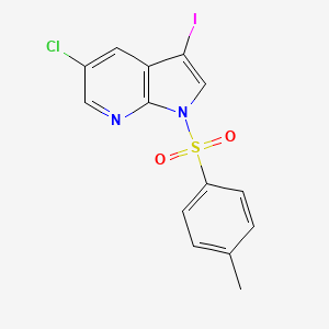 molecular formula C14H10ClIN2O2S B1429922 5-氯-3-碘-1-(4-甲苯磺酰基)-1H-吡咯并[2,3-b]吡啶 CAS No. 1241675-24-0