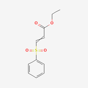 molecular formula C11H12O4S B14299292 2-Propenoic acid, 3-(phenylsulfonyl)-, ethyl ester, (2Z)- CAS No. 114140-96-4