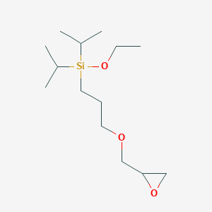 molecular formula C14H30O3Si B14299301 Ethoxy{3-[(oxiran-2-yl)methoxy]propyl}di(propan-2-yl)silane CAS No. 116698-58-9