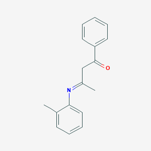 molecular formula C17H17NO B14299316 (3E)-3-[(2-Methylphenyl)imino]-1-phenylbutan-1-one CAS No. 112452-86-5