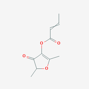 2,5-Dimethyl-4-oxo-4,5-dihydrofuran-3-yl but-2-enoate