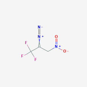 molecular formula C3H2F3N3O2 B14299366 2-Diazo-1,1,1-trifluoro-3-nitropropane CAS No. 112091-98-2