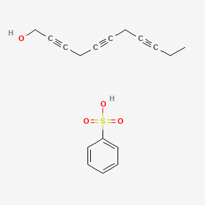 molecular formula C17H18O4S B14299368 Benzenesulfonic acid;undeca-2,5,8-triyn-1-ol CAS No. 116096-89-0