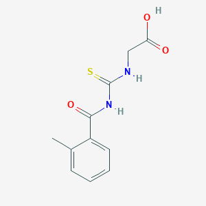 molecular formula C11H12N2O3S B14299374 N-[(2-Methylbenzoyl)carbamothioyl]glycine CAS No. 112806-25-4