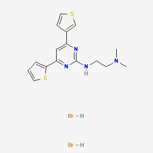 molecular formula C16H20Br2N4S2 B14299492 N-(2''-(Dimethylamino)ethyl)-4,6-dithien-2'-ylpyrimidin-2-amine dihydrobromide CAS No. 119184-15-5