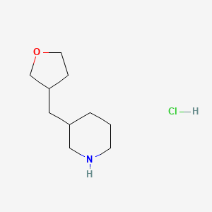 molecular formula C10H20ClNO B1429952 3-(Oxolan-3-ylmethyl)piperidine hydrochloride CAS No. 1432679-79-2
