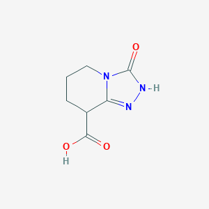 molecular formula C7H9N3O3 B1429953 3-oxo-2H,3H,5H,6H,7H,8H-[1,2,4]triazolo[4,3-a]pyridine-8-carboxylic acid CAS No. 1432681-89-4