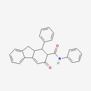 molecular formula C26H21NO2 B14299560 3-Oxo-N,1-diphenyl-2,3,9,9A-tetrahydro-1H-fluorene-2-carboxamide CAS No. 117836-69-8