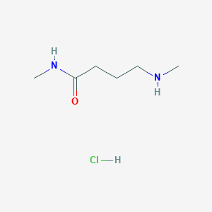 molecular formula C6H15ClN2O B1429958 N-methyl-4-(methylamino)butanamide hydrochloride CAS No. 1121527-44-3