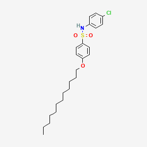 molecular formula C24H34ClNO3S B14299594 N-(4-Chlorophenyl)-4-(dodecyloxy)benzene-1-sulfonamide CAS No. 116594-47-9