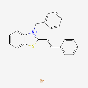 3-Benzyl-2-(2-phenylethenyl)-1,3-benzothiazol-3-ium bromide