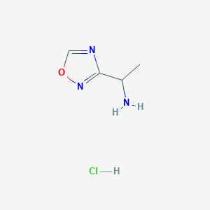 molecular formula C4H8ClN3O B1429964 1-(1,2,4-Oxadiazol-3-yl)ethan-1-amine hydrochloride CAS No. 1423028-09-4