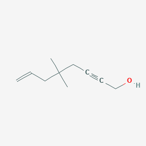 molecular formula C10H16O B14299677 5,5-Dimethyloct-7-EN-2-YN-1-OL CAS No. 116440-76-7