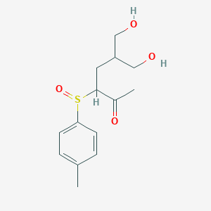 6-Hydroxy-5-(hydroxymethyl)-3-(4-methylbenzene-1-sulfinyl)hexan-2-one