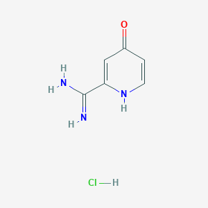 molecular formula C6H8ClN3O B1429969 4-Oxo-1,4-dihydropyridine-2-carboximidamide hydrochloride CAS No. 1427379-04-1