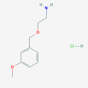molecular formula C10H16ClNO2 B1429970 2-[(3-Methoxyphenyl)methoxy]ethan-1-amine hydrochloride CAS No. 1423033-25-3